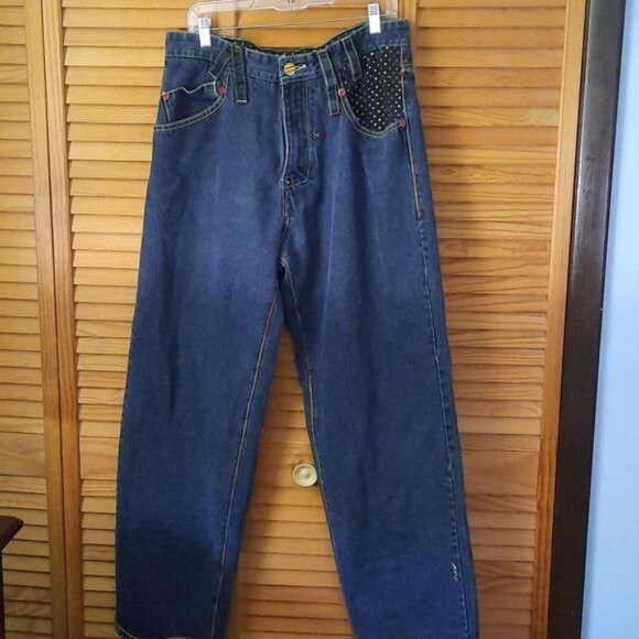 Coogi Australia Vintage Embroidered Denim Jeans Size W38 L34 - Picture 1 of 16